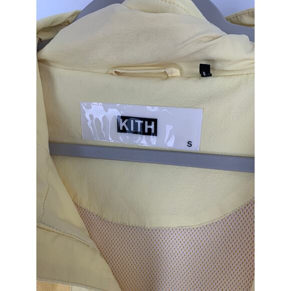 KITH Madison Jacket Mens Small Pale Yellow Hooded Zip Up - Picture 14 of 15